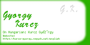 gyorgy kurcz business card